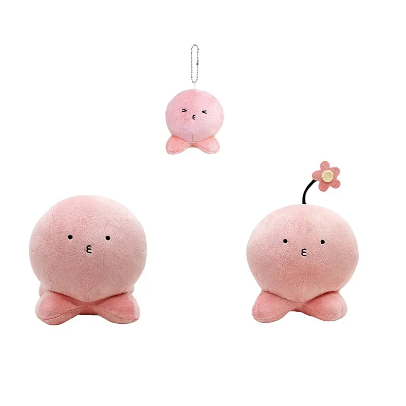 New Arrival Takopi's Original Cute Animal Design Pink Octopus Plush Toy - Super Soft Fluffy Squishy Companion, Cute Collectibles, Soft Cuddly Kids' Birthday Gift, As Shown in the Picture, Soft Cuddly Gift