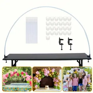 Reusable Detachable Tabletop Balloon Arch Kit Adjustable Height Balloon Pole Frame Durable Structure For Wedding Birthday Baby Shower Festival Celebration Decor