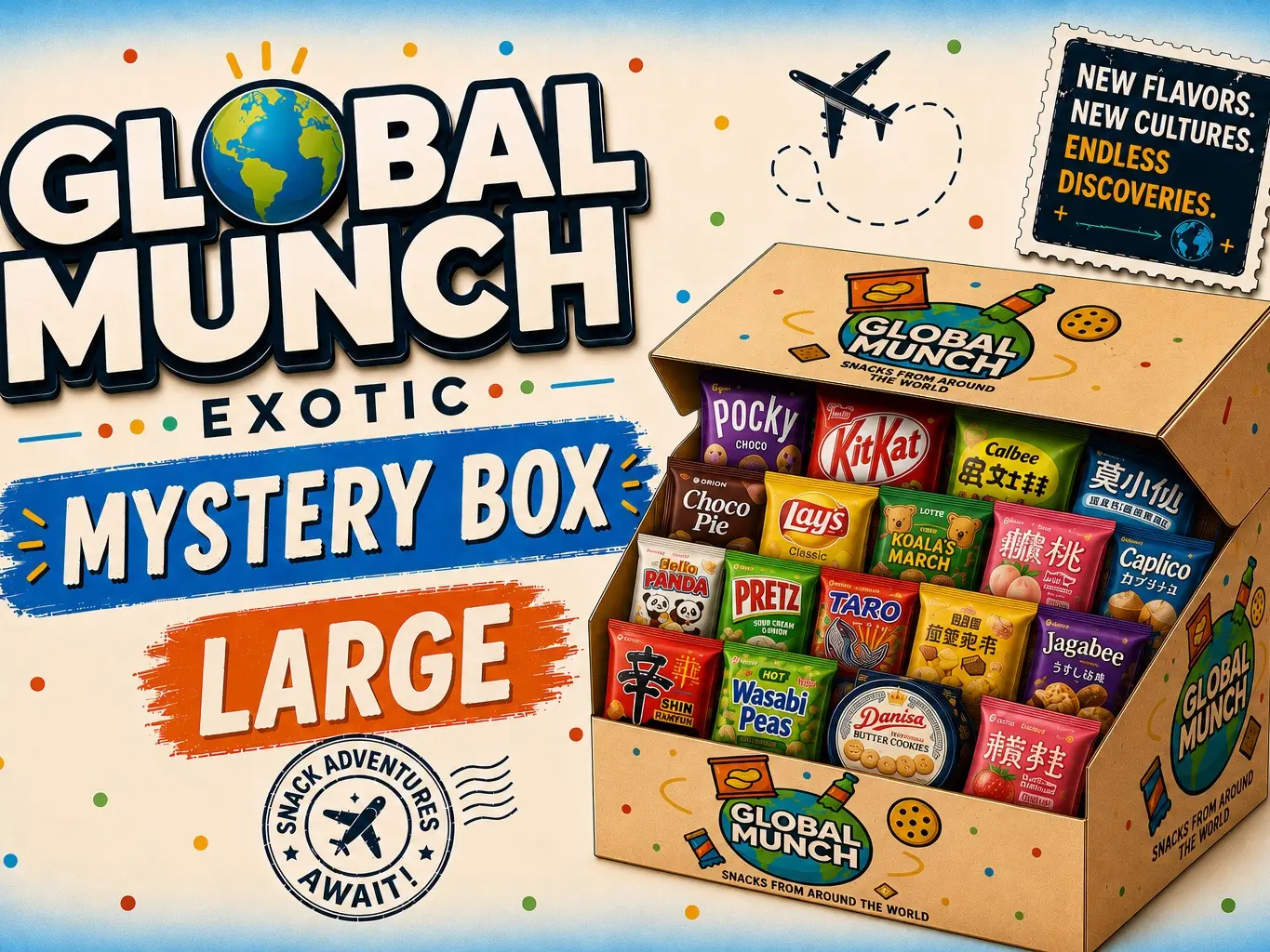 GLOBAL MUNCH EXOTIC MYSTERY BOX!!! (LARGE)