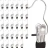 30 Pack Heavy Hanger Clips for Closet, Laundry Hooks Hanging Clips with, Clothespin for Clothes Pants,Clothes Pins Multi-Purpose Clip Big Hangers & Pants Clip Hangers for Hats Socks Towels Travel