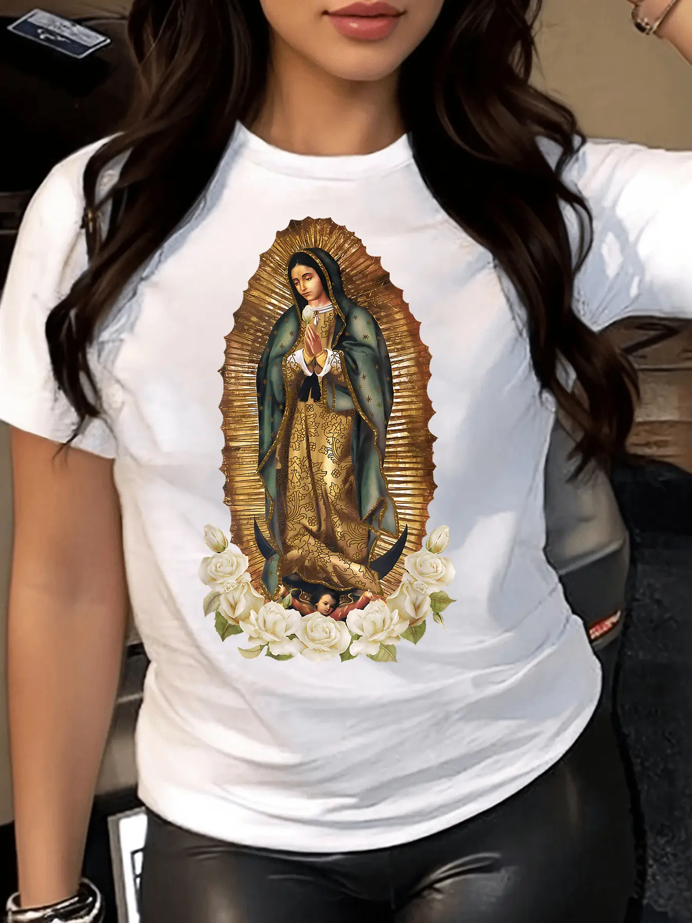 Spiritual Women S Mexican Religious T Shirt Featuring Our Lady of Guadalupe Soft Comfortable Catholic Faith Apparel Perfect Christian Church Outfit for Women Ideal Gift