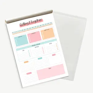 Templateable Mind Map Notebook, To-Do List Desk Pad, Efficiency Planner, Adhd Daily Plan Book, 50 Colorful Tear-Off Pages, Time Management Tool, Office Stationery Supplies