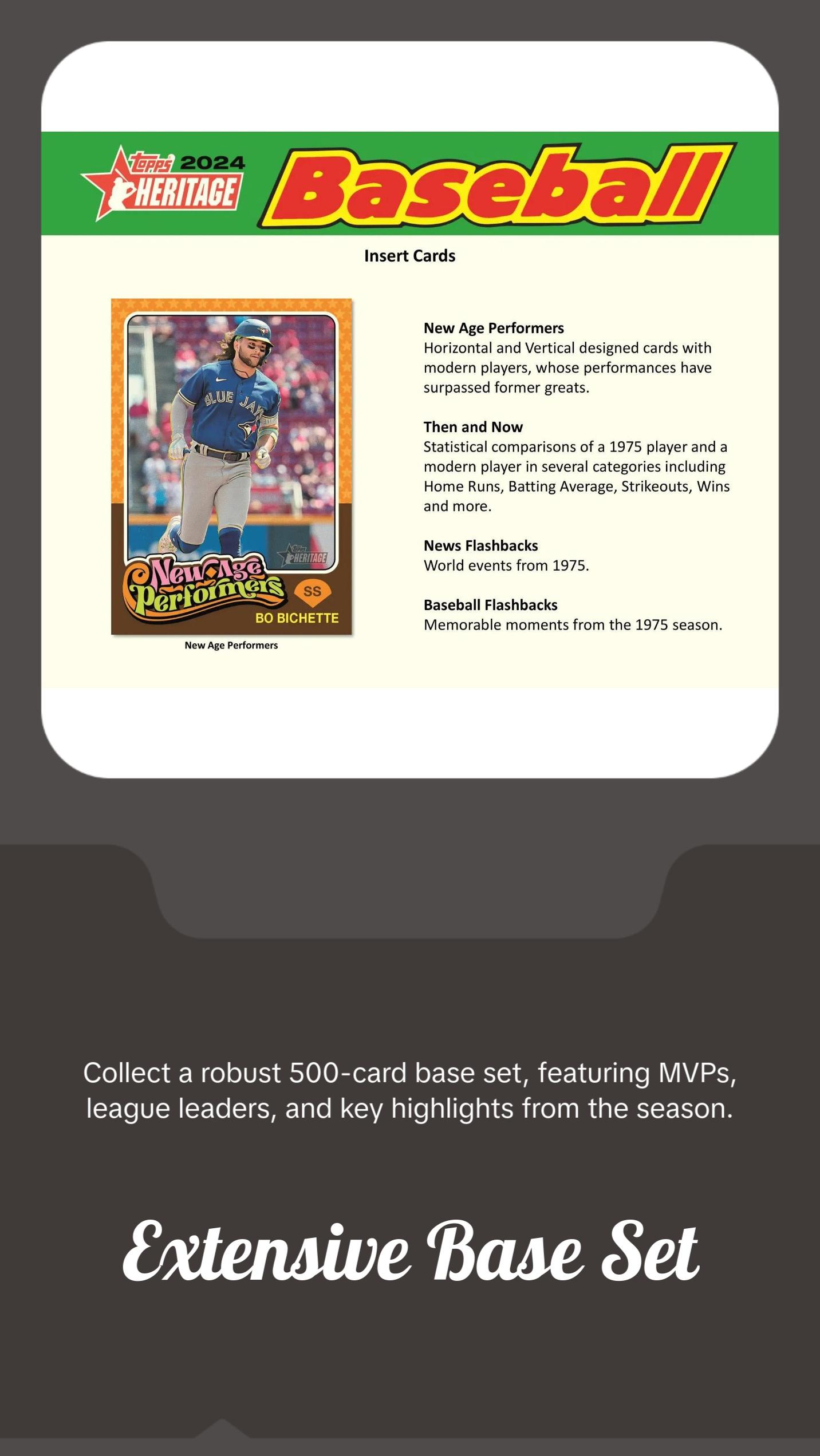 2024 Topps Heritage Baseball Hobby Pack