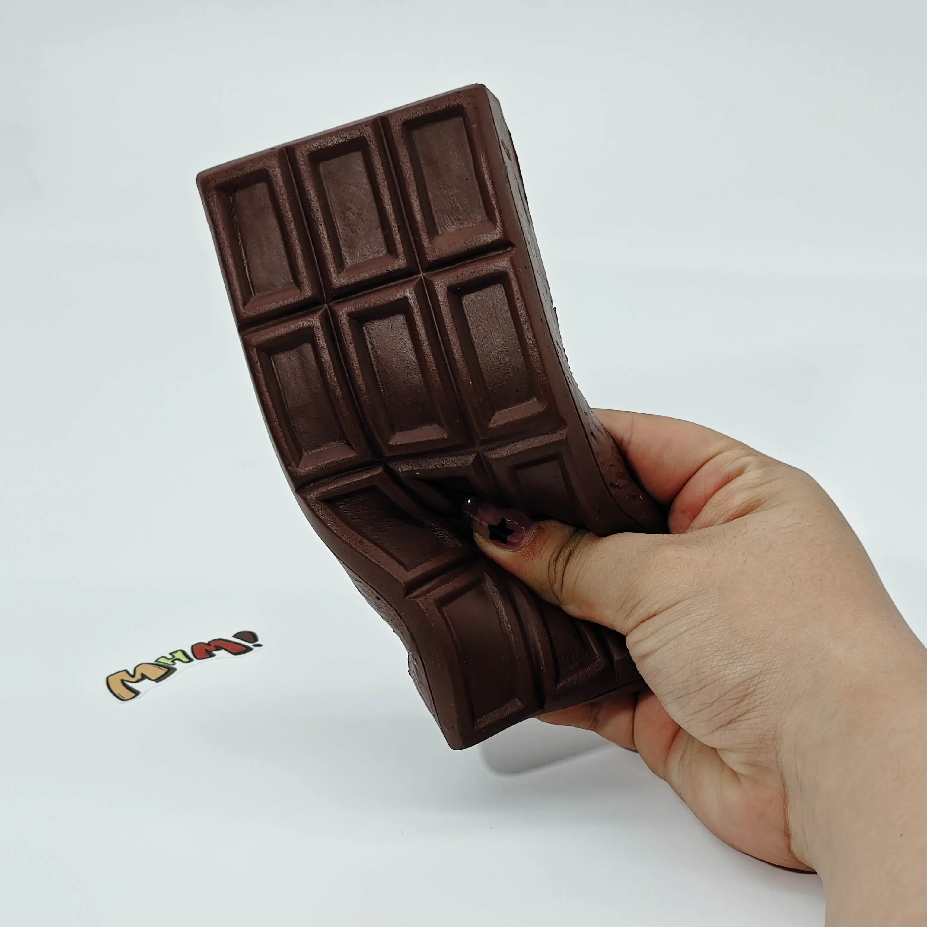 MHM Chocolate Plate Slow-Rising Squishy Toy, Soft Food-Themed Foam Sensory Fidget Squishies, Stress Relief Item, Decompression Tool, Desk Stress Relief Buddy, Cute Gift Idea
