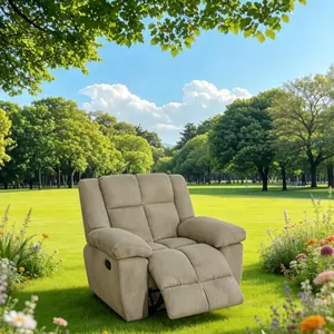 A Ainehome Beige Corduroy Modern Living Room Recliner Chair for Cozy Comfort and Style Enhancing Your Home Decor