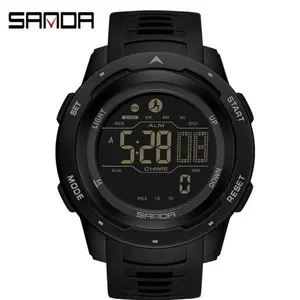 Men's Sporty Digital Watch in a Rose Gold Finish, Waterproof Outdoor Design with Crystal Touch Screen, Luminous LED Display, Pedometer & Alarm, Watches