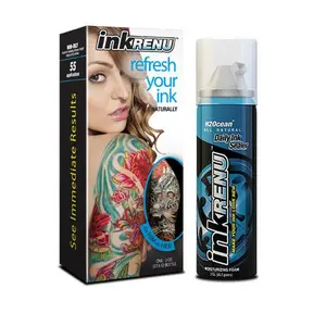 H2Ocean InkRenu Tattoo Moisturizing Foam 2oz - Refresh Your Ink Naturally with Sea Kelp & Lysozyme for Hydration & Clarity