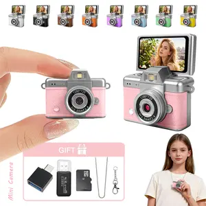 Thumb Camera Mini Keychain Pocket Camera Super HD with 1MP Lens, Flash & 1.46" Screen, TF Card & Charging Cable Included, Mini Camera Retro Vlog Camera for Kids Girl Friend Concerts Travel Instant Party