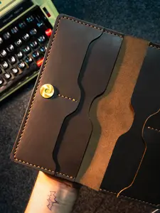 Genuine Leather Handmade Long Leather Wallet, Elegant Slim Design Long Wallet, Credit Card Holder, Mobile Holder Wallet, Gift For Him, Gift For Dad, Anniversary Gift For Husband