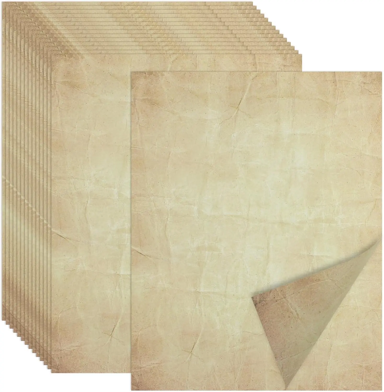 70PCS Vintage Paper 8.5 x 11 in Parchment Paper for Writing Letter writing paper, Decorative Printer Paper for Invitation, Letter, Resume, Award, Diploma, Art, Craft, Certificate Antique Paper