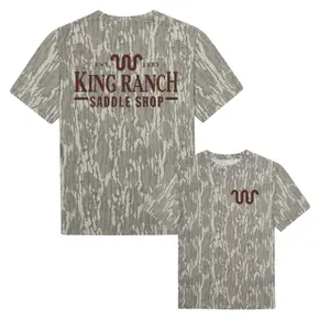 King Ranch Mossy Oak Original Bottomland Tee For Men And Women, Camo 3D T Shirt, Retro Hunting 3D Tee, Gift For Him For Her