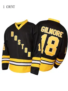 Men's Hockey Jersey, Stitched #18 Embroidery Hockey Jersey, Casual Loose Sportswear for Training & Competition, Men's Sportswear for All Seasons, Athletic Top, Jersey Shirt