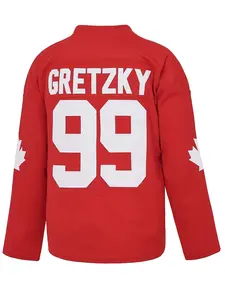 Men's Gretzky #99 Labatt Team Coupe Canada Cup Ice Hockey Jersey Embroidery
