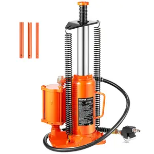 【Spotlight Day】VEVOR Air Hydraulic Bottle Jack, 12 Ton/26455 lbs Pneumatic Hydraulic Bottle Jack with 10.43''-19.88'' Lifting Range & Manual Hand Pump, for Pickup, Truck, RV, Auto Repair, Industrial Engineering