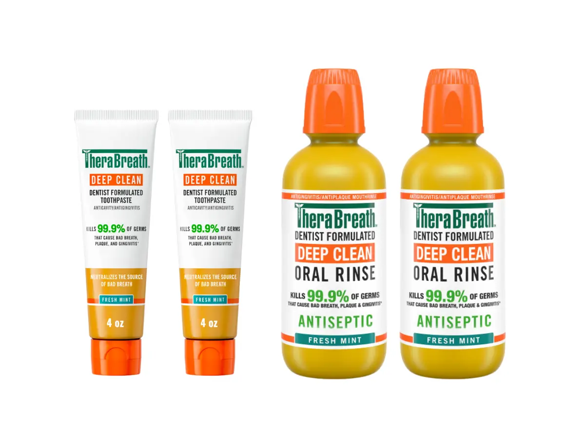 TheraBreath Deep Clean Toothpaste Rinse Bundle TheraBreath Deep Clean Toothpaste Rinse Bundle