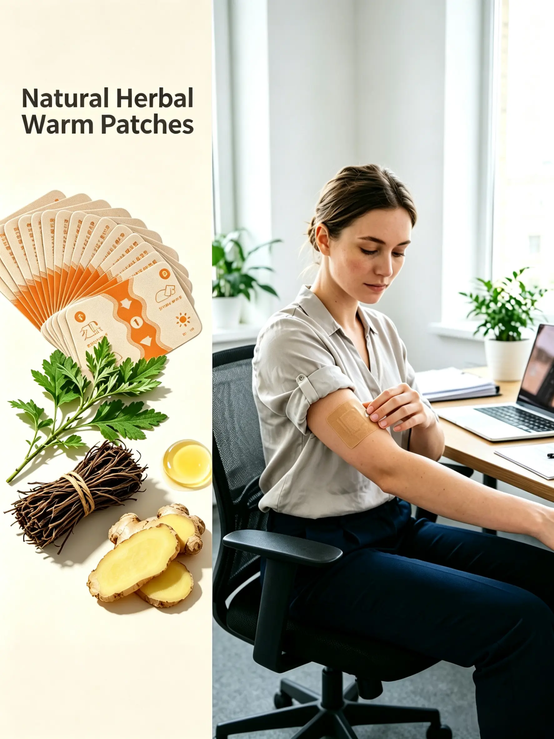 40Pcs Botanical Neck Tension Patches | Maximum Strength Warming Herbal Pads for Daily Discomfort - 8 Hours of Plant-Based Soothing Wellness Relief