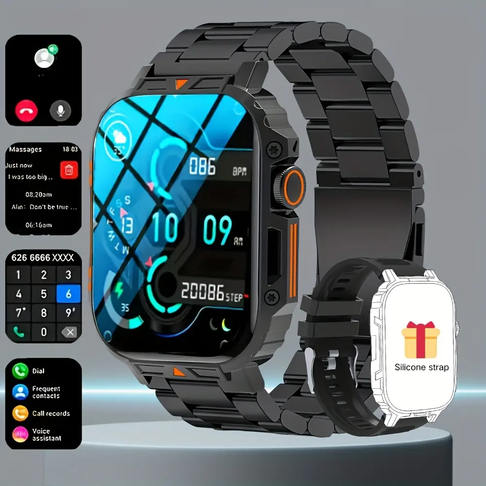 New Digital Smart Watch, Android Multifunctional Smartwatch, Wireless Calling/dialing, Multi Sport Mode, Call and Message Reminders, Multiple Wallpaper Options Compatible with IPhone/Android
