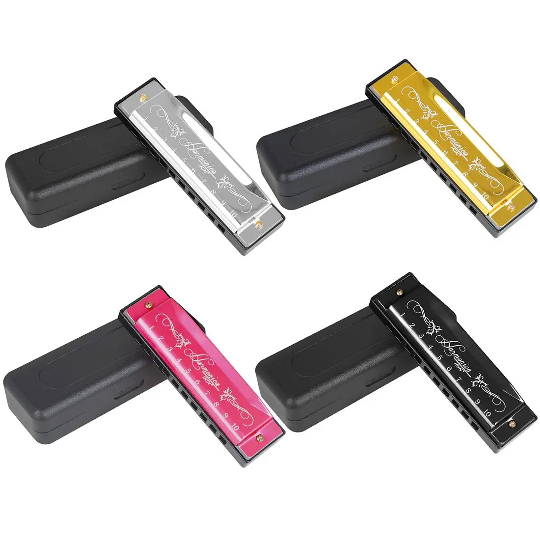 10 Hole 20 Tone Harmonica, 6 Counts/set C Harmonica, Musical Instrument for Beginners & Professionals, Music Accessories