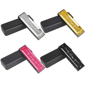 10 Hole 20 Tone Harmonica, 1 Count Colorful C-key Harmonica, Musical Instrument for Beginners & Professionals, Portable