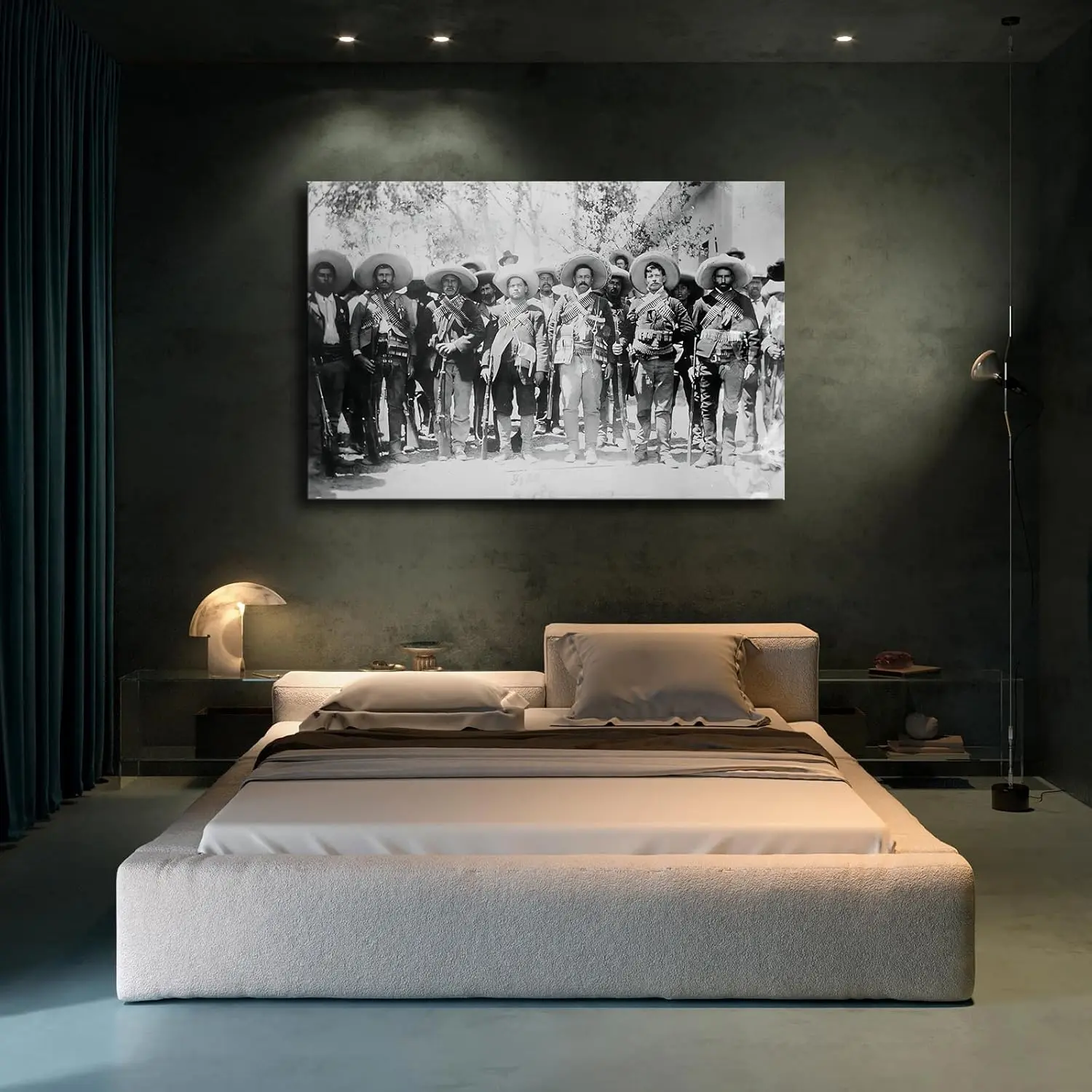 Artistic 1-Piece Pancho Villa Mexican Revolutionary General High-Resolution Handmade Printing Canvas Poster, 24x36 inch Framed Modern Home Decor Wall Art for Home, Office