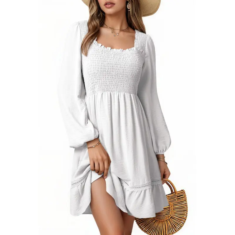 white boho dresses