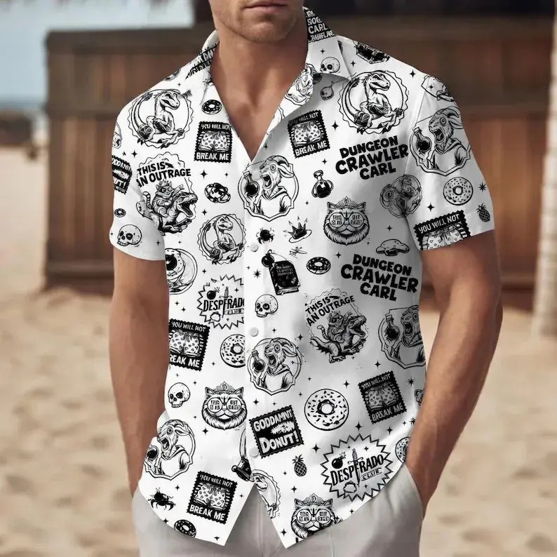 Dungeon Crawler Carl Mongo Button Hawaiian Shirt, The Desperado Club Princess Donut Approved Hawaiian Shirt, Princess Donut Approved Hawaiian Shirt