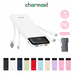 Charmast 10000mAh Portable Charger & Slim Power Bank – Built-in Cables, 6 Outputs & 3 Inputs, 6A Fast Charging Travel Battery Pack for Smartphones, Phones & Tablets #DealsForYouDays