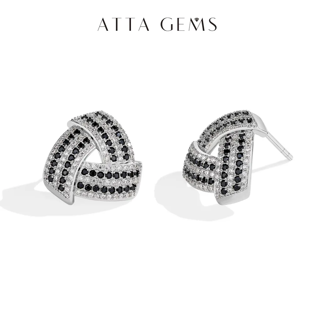 D VVS1 Color Lab-Created Moissanite Fine Stud Earrings, Women's Luxurious Fine Jewelry for Wedding Anniversary, Work, E049, Fine Studs