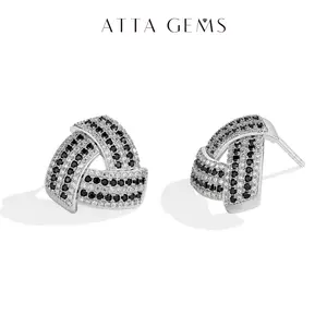 D VVS1 Color Lab-Created Moissanite Fine Stud Earrings, Women's Luxurious Fine Jewelry for Wedding Anniversary, Work, E049, Fine Studs,summerwins