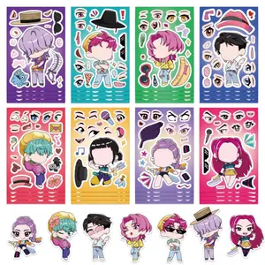 Toy puzzle stickers girl group stickers Funny Stickers DIY handicrafts waterproof repeat stickers Sticker Packs
