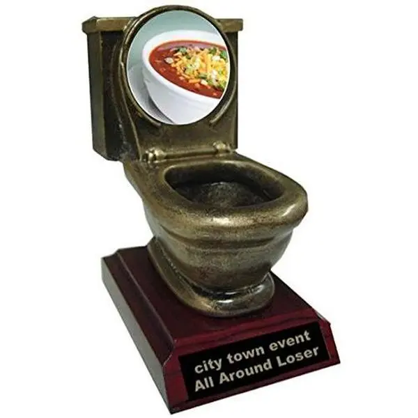 buyawardsandtrophies.com Resin Chili Bowl Cook Off Toilet Trophy