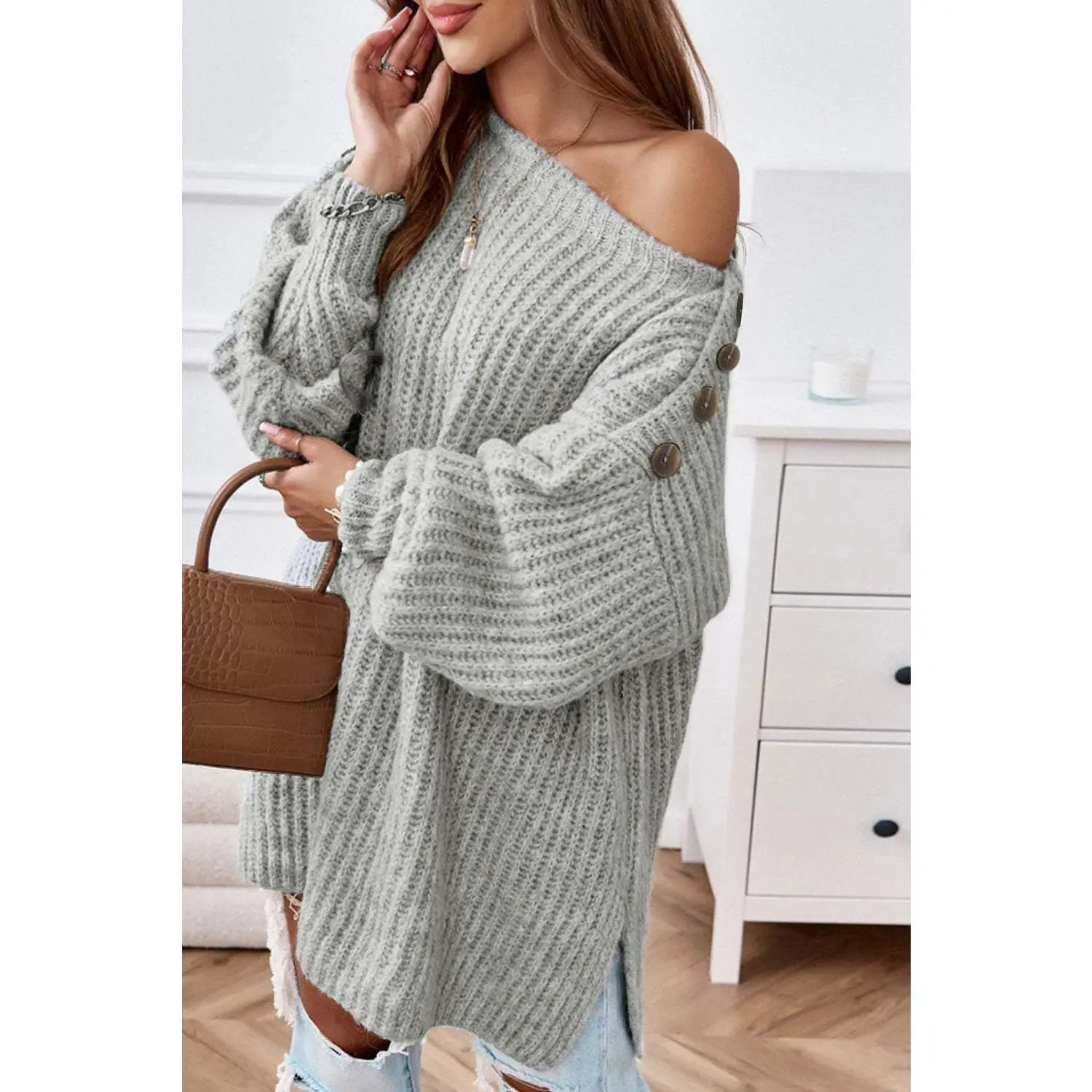 Gray Oversized Sweater
