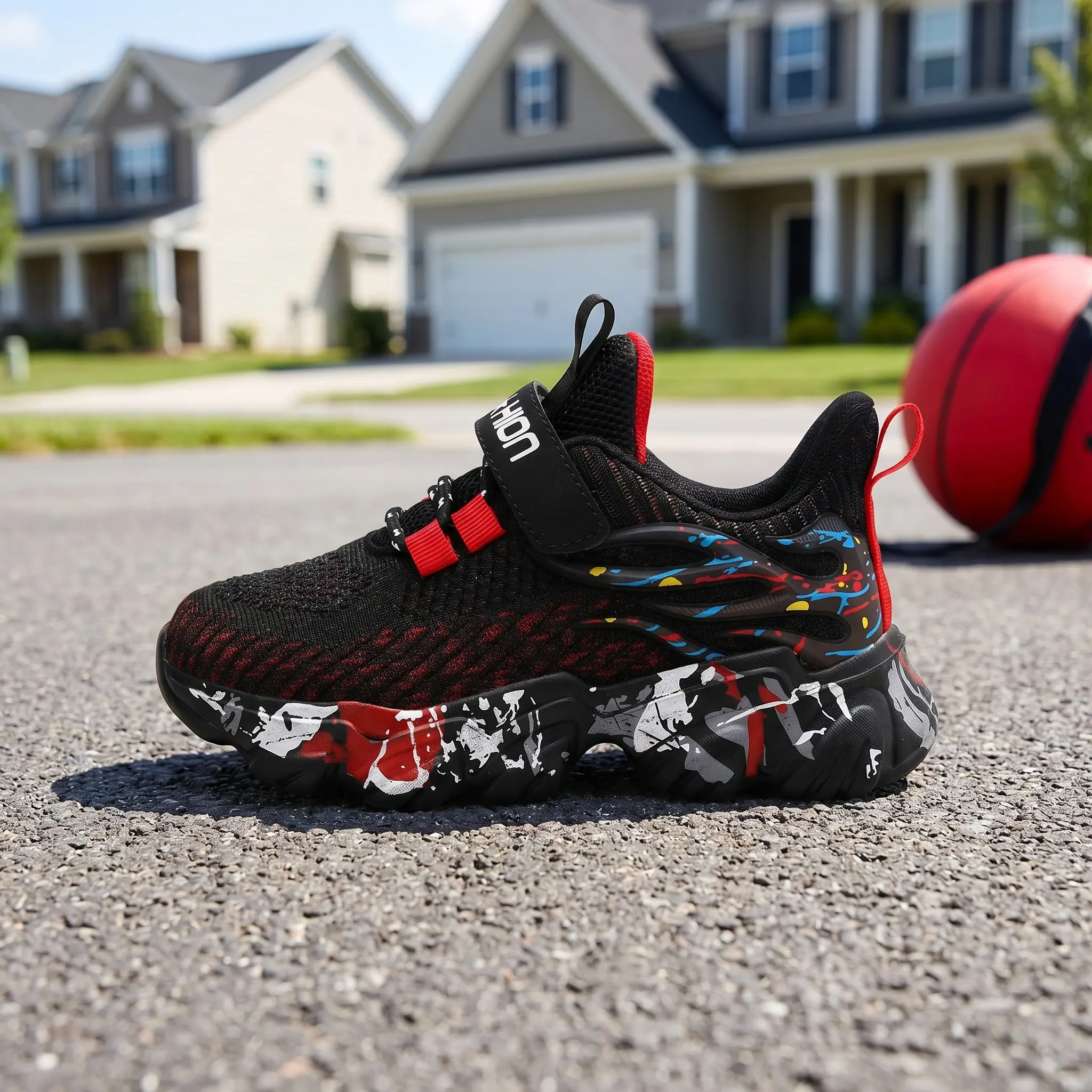 Kids Running shoes boy sports casual shoes Athletic Fashion Sneaker Lightweight Breathable Children Walking shoes Trainer Footwear Sneakers for Back to School
