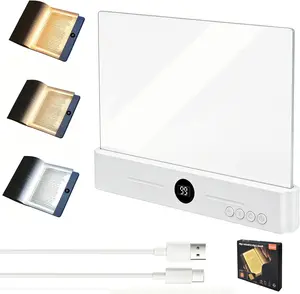 Flat Book Light,2026 Upgrade, Book Light Treasure Box, Reading in Bed at Night with 3 Colors & Timer, Dimmable Panel Plate Book Lamp Full Page Light, Bookish Gifts for Book Lovers(White)