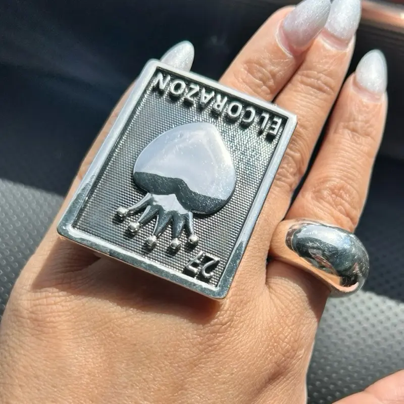 Anillo MAXI lotería corazón 925
