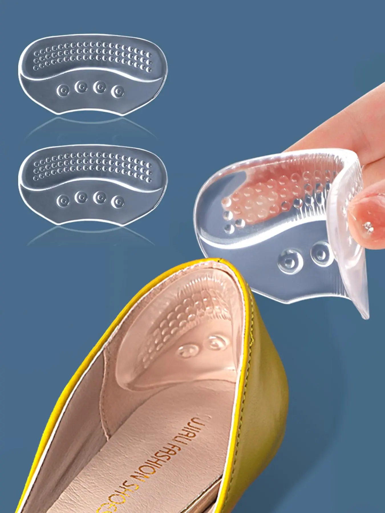 Silicone Heel Protector Pad, Anti-slip Heel Sticker, Shoe Accessories for Women High Heels, Size Conversion Half Size Gel Insert, Non Slip Protector, Insoles