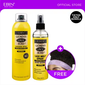 EBIN Adhesive Spray + Melt Spray Bundle with FREE Melting Band | Strong Hold, Seamless Melt, Flawless Finish
