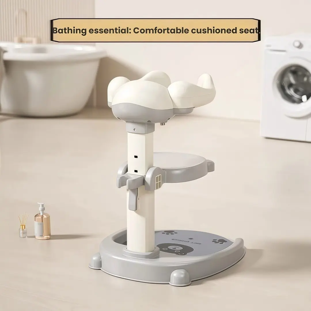 Baby Bath Station Standing Structure, Toddler Bathtub Seat, Infant Bath Seat, Safety Ergonomic Design, Easy Foldable Storage, Suitable for Home Use, Childcare Essentials