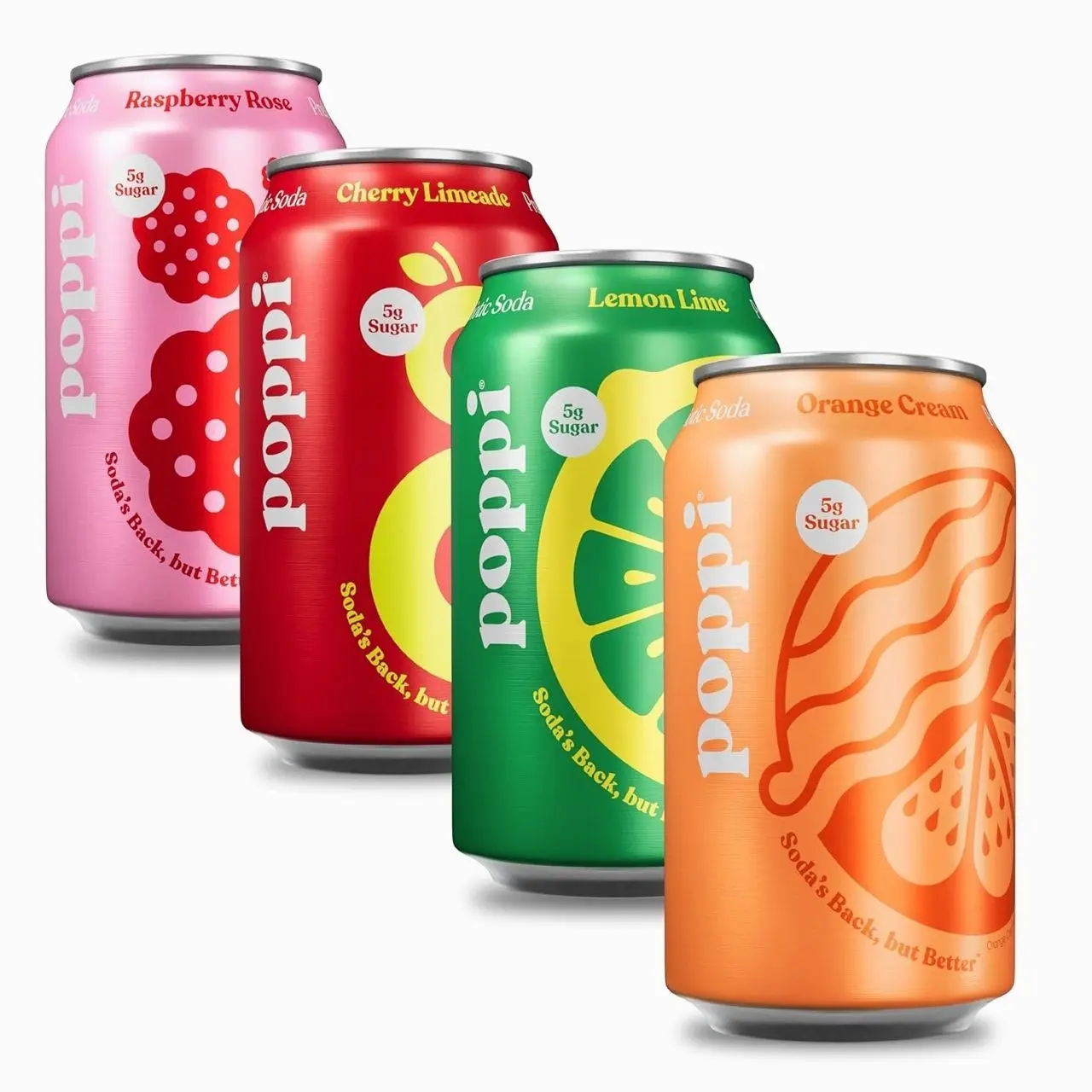 Poppi Sparkling Prebiotic Soda Beverage with Apple Cider Vinegar, Seltzer Water and Fruit Juice, Trend Setters Variety Pack, 12 Fl Oz, Pack of 12, Packaging May Vary