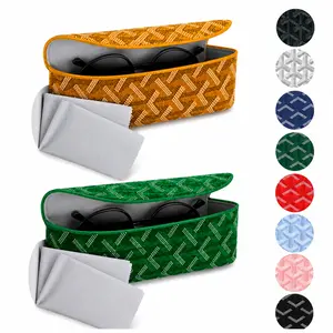 Luxury Designer Lightweight Portable Eyeglass Case Soft Protective Sunglasses Holder Travel Glasses Pouch Slim Foldable Eyewear Sleeve for Women & Men