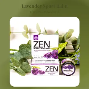 ZEN Women’s Plant-Based Cooling Sports Balm, 20 ml Lavender-Infused Botanical Blend with Essential Oil, Body Care Lotions for Yoga & Fitness Therapy, Aromatherapy Sleep Support