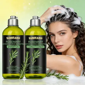 Herbal Rosemary Hair Care Duo Set Shampoo & Conditioner, 300ML X 2, Soften & Smooth Frizzy Locks, Repair Damaged Hair, Hydrating Ingredients Hyaluronic Acid, Gentle Cleansing & Repairing Formula