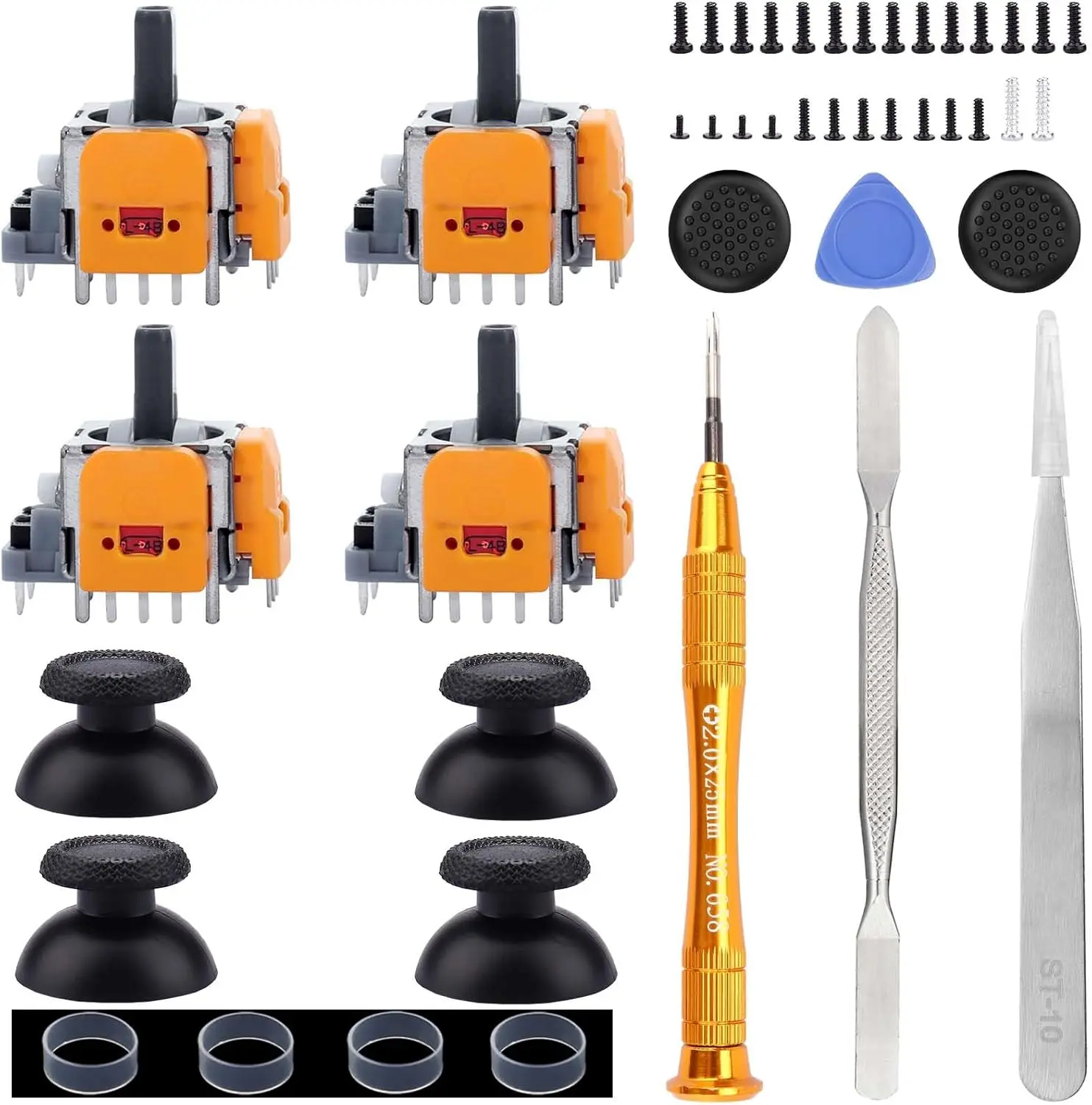 4 Pack Hall-Effect Joysticks Replacement for DualSense PS5 Controller, 3D Analog Sensor Wheel Thumb Sticks Joystick Rocker Module Replacement for  5 Controller