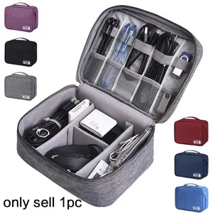 Digital Storage Bag, 1 Count Multi-functional Data Cable Storage Bag, Waterproof Fashion Bag, Travel & Home Organizer, Travel Accessories
