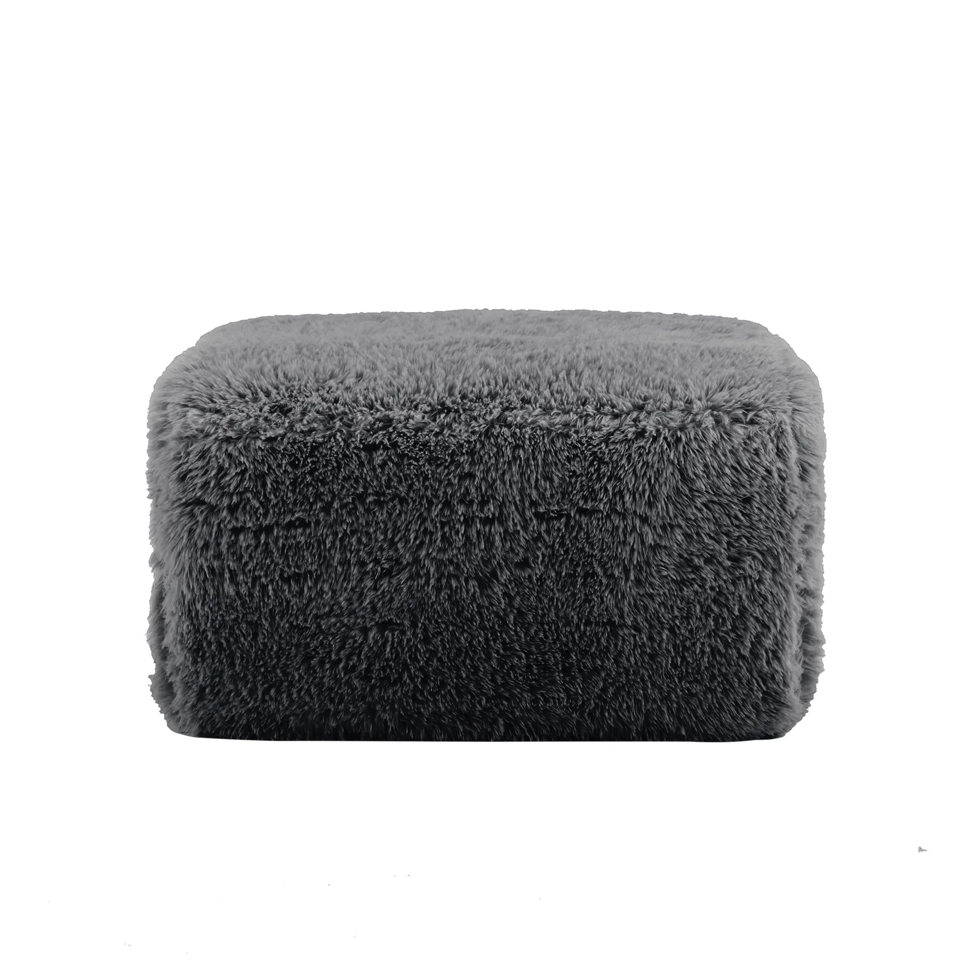 Aviana Ottoman Plush Fabric Dark Grey Footrest Stool for Living Room Bedroom Nursery Accent Furniture Comfy Soft Ottoman with Plush Upholstery Modern Design Foot Stool Pouf for Relaxation, Home Furniture and Household Product Search Terms