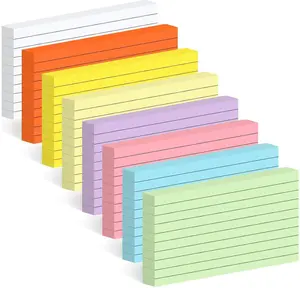 Back‑to‑School 248‑Sheet Colored Index Cards 3×5″ – Double‑Sided Blank & Lined Flashcards for Studying, Notes, Office & Memory