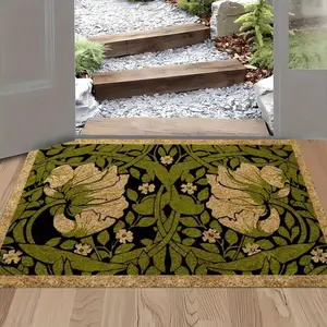 Floral Pattern Welcome Door Mat, Non-slip Floor Mat, Decorative Carpet for Home Living Room Bedroom Garden, Home Decor, Floral Area Rug