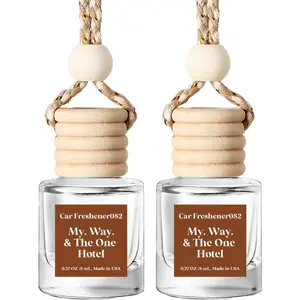 Car Air Freshener Hanging 2 Pack-Hotel Collection Diffuser Oil Inspired by My Way & The One Hotel-NO.1000 Fragrance Oil, Car Fresheners for Women Made in USA