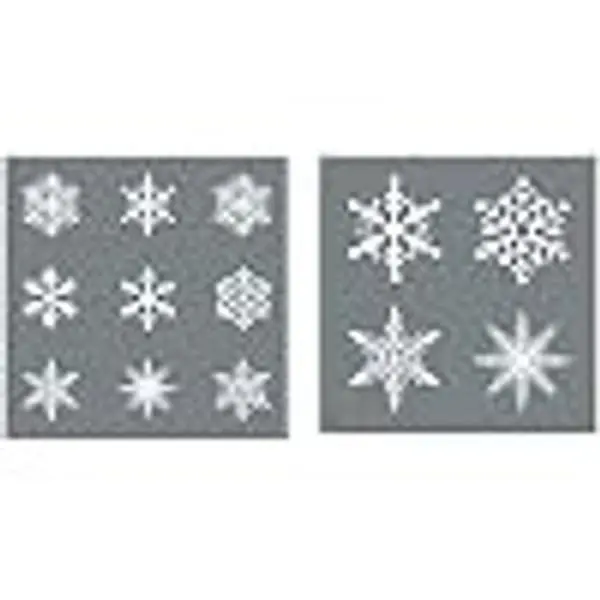Large Snowflake Stencil Set - Pack of 2 Christmas Stencils for Decorating Windows, Walls + More - Reusable Snowflake Stencils for Painting