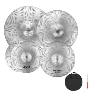 VEVOR Cymbal Pack, 6 Pieces Cymbals for Drum Set, Alloy Cymbals Drum Set Includes 14 - inch Hi - Hats, 16 - inch Crash, 18 - inch Crash, 20 - inch Ride, 10 - inch Splash, 16 - inch China, Drumsticks Cymbal BagVEVOR Super Brand Day